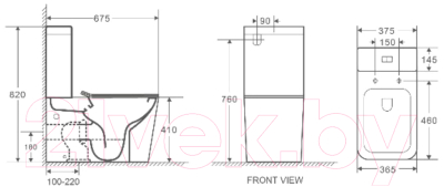 Унитаз напольный WeltWasser WW Gelbach 001 XL MT-GR