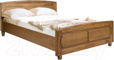 Полуторная кровать Гомельдрев ГМ 8421-01 140x200 Дуб (вар.01/P-43)