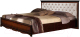 Полуторная кровать Гомельдрев Лолита ГМ 8804-01 140x200 (дуб/махагон) - 