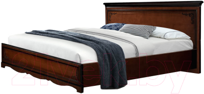 Двуспальная кровать Гомельдрев Лолита ГМ 8804В 160x200 Дуб (махагон)