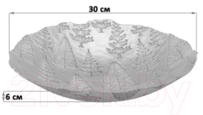Блюдо Elan Gallery Серебряный лес / 120845