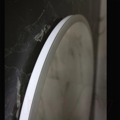 Зеркало Пекам Ring 90x90 / ring-90x90scl (с подсветкой, сенсором на прикосновение и часами)