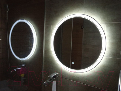 Зеркало Пекам Ring2 90x90 / ring2-90x90s (с подсветкой и сенсором на прикосновение)