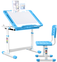 

Парта+стул Kinderzen, Arlekino с ящиком, накладкой на стол и подставкой для книг