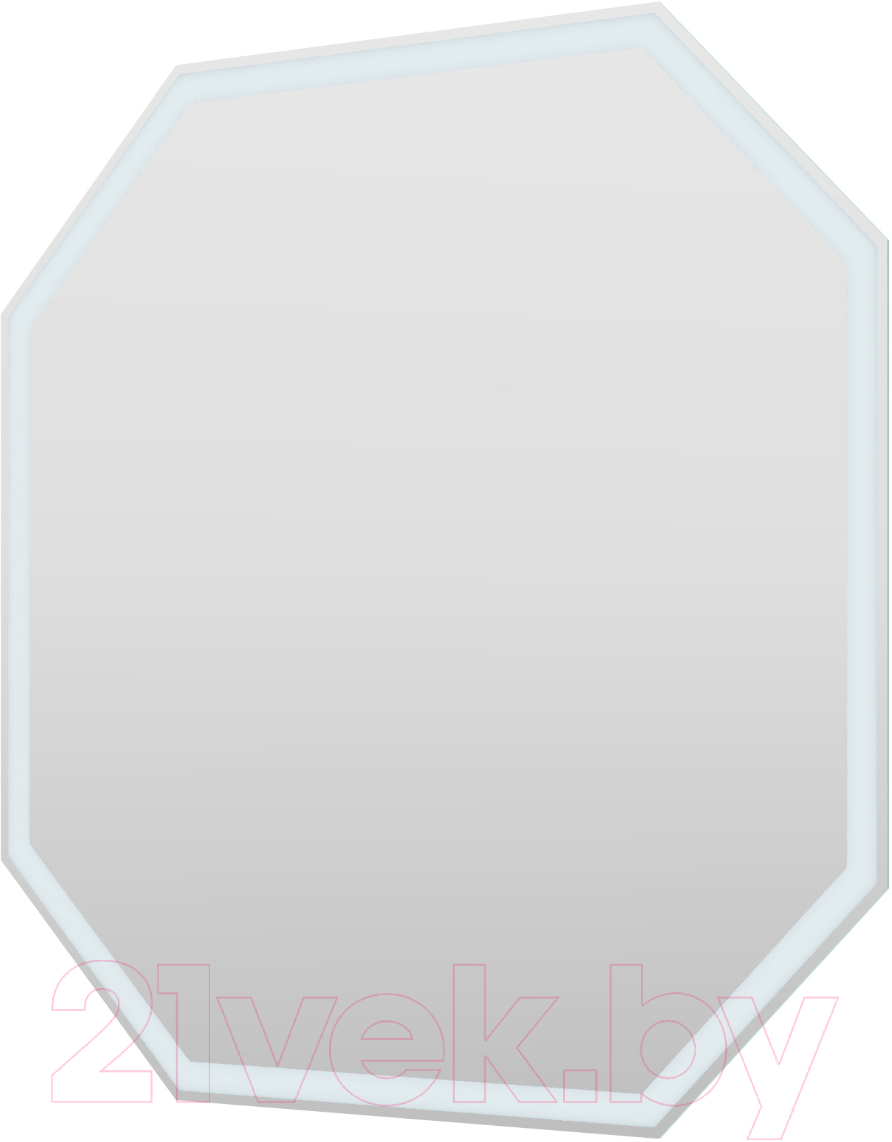 Зеркало Пекам Octagon 80x80 / octagon-80x80dcl (с подсветкой, сенсором на взмах руки и часами)