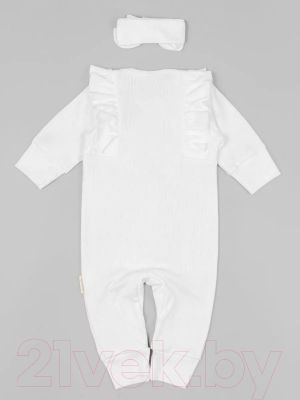 Комбинезон для малышей Amarobaby Fashion / AB-OD21-FS52/33-74 (молочный, р. 74)