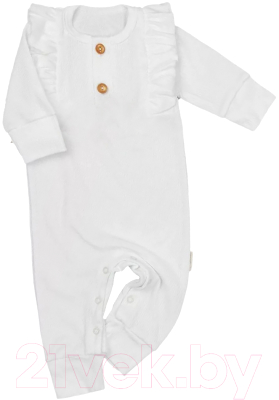 Комбинезон для малышей Amarobaby Fashion / AB-OD21-FS52/33-74 (молочный, р. 74)