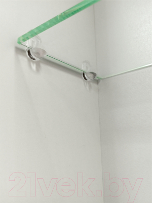 Шкаф с зеркалом для ванной Континент Allure Led 60x80 L (с розеткой, провод с вилкой)