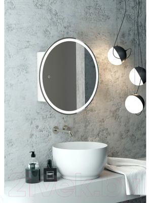 Шкаф с зеркалом для ванной Континент Torneo White Led D 700 (с нейтральной подсветкой)