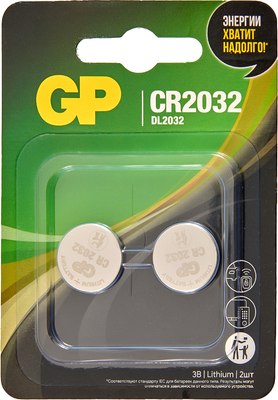 

Комплект батареек, Lithium CR2032 / GP CR2032-2CRU2