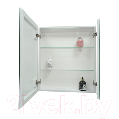 Шкаф с зеркалом для ванной Континент Emotion Led 70x80 (с датчиком движения, теплая подсветка)