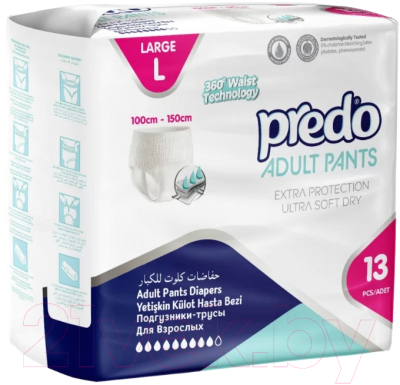 Трусы впитывающие для взрослых Predo L / ADP-104 (13шт)