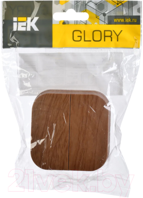 Изображение товара Выключатель IEK Glory EVH20-K24-10 (дуб)