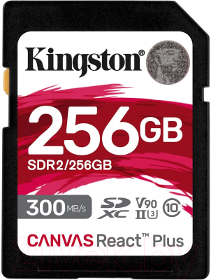 Карта памяти Kingston Canvas React Plus SDHC 256GB (SDR2/256GB)
