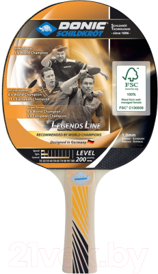 Ракетка для настольного тенниса Donic Schildkrot Legends 200 / 705221