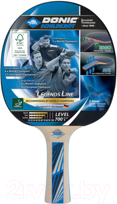 Ракетка для настольного тенниса Donic Schildkrot Legends 700 / 734417