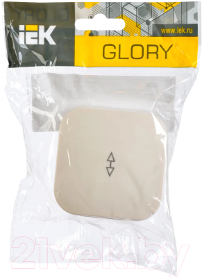 Изображение товара Выключатель IEK Glory EVH12-K33-10 (кремовый)