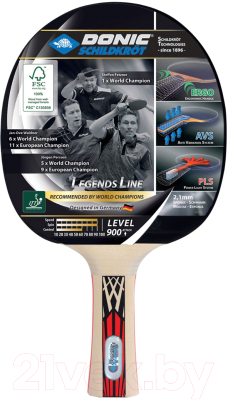 Ракетка для настольного тенниса Donic Schildkrot Legends 900 / 754426