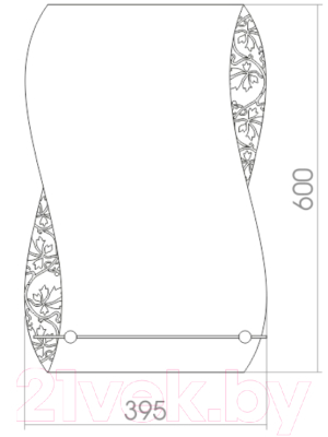 Зеркало Mixline Аква 529383 (с полкой)