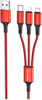 

Кабель Borofone, BX50 3в1 Lightning+Micro+Type-C