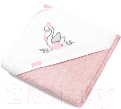 Полотенце с капюшоном BabyOno 343/04 (85x85, розовый)