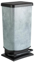 Контейнер для мусора Rotho Paso с педалью / 1754110766S (40л, бетон) - 