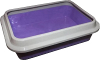 Туалет-лоток Сибирская кошка С бортиком глубокий (фиолетовый) - 