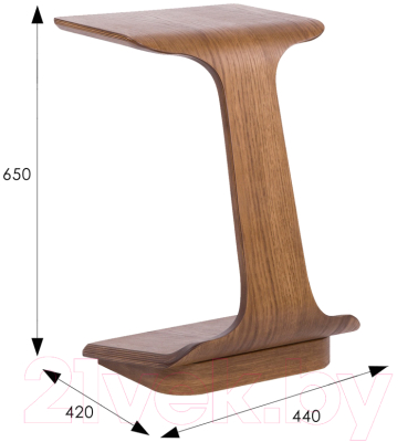 Приставной столик Мебелик Неро 2 (дуб натуральный)