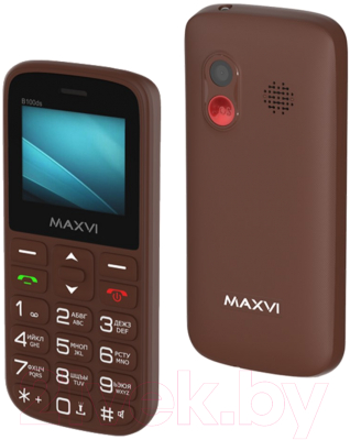 Мобильный телефон Maxvi B100ds (коричневый+ЗУ)
