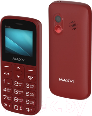 Мобильный телефон Maxvi B100ds (красный+ЗУ)