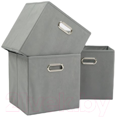 Изображение товара Набор коробок для хранения Home One 385555 (3шт, серый)