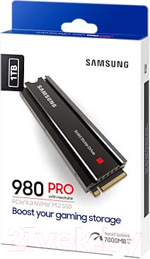 SSD диск Samsung 980 Pro 1TB (MZ-V8P1T0CW) (с радиатором)