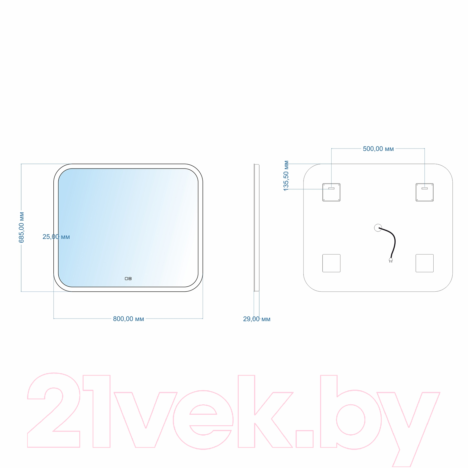 Зеркало Mixline Стив-2 542566