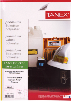 Набор этикеток Tanex 114545 (белый)