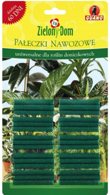 Удобрение Zielony Dom Палочки удобрительные для горшечных растений с гуано (30шт/уп)