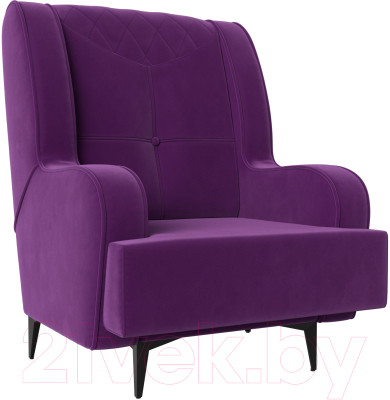 Кресло мягкое Mebelico Неаполь (микровельвет фиолетовый)
