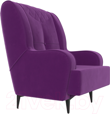Кресло мягкое Mebelico Неаполь (микровельвет фиолетовый)