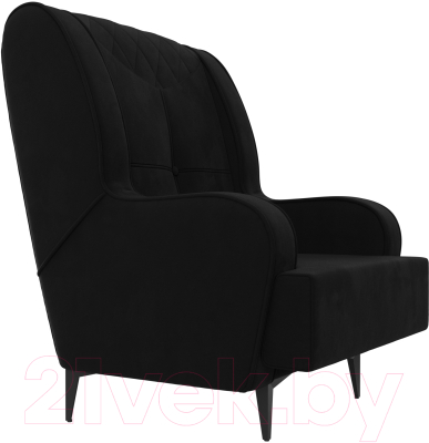 Кресло мягкое Mebelico Неаполь (микровельвет черный)