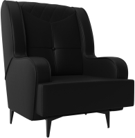 Кресло мягкое Mebelico Неаполь (экокожа черный) - 