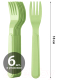 Миниатюра изображения товара Набор столовых вилок Idi Land 221128820/04 (6шт, салатовый)