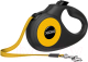 Поводок-рулетка XCHO Лента оранжевая 3м (XS, черный/оранжевый светоотражающий) - 