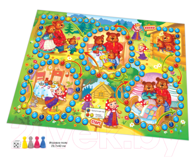 Изображение товара Настольная игра Русский стиль Бродилка в пакете Три медведя / RS-07117