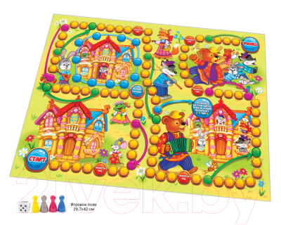 Изображение товара Настольная игра Русский стиль Бродилка Теремок / RS-07112