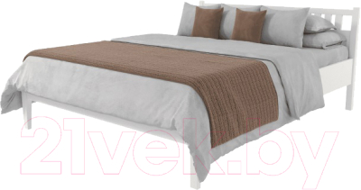 Полуторная кровать ФанДОК Луиза 2 Ф-140.02 120x200 (белый)