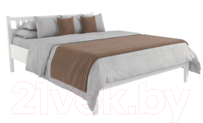 Полуторная кровать ФанДОК Луиза 2 Ф-140.02 120x200 (белый)