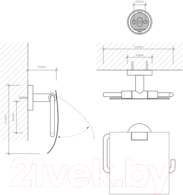 Держатель для туалетной бумаги Decor Walther BA TPH4 0530260