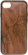 Чехол-накладка Case Wood для iPhone SE 2020/2022 (грецкий орех/лис) - 