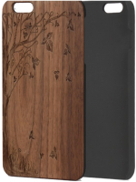 Чехол-накладка Case Wood для iPhone SE 2020/2022 (грецкий орех/осень) - 
