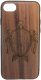 Чехол-накладка Case Wood для iPhone SE 2020/2022 (грецкий орех/черепаха) - 