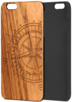 Чехол-накладка Case Wood для iPhone SE 2020/2022 (зебрано/компас) - 